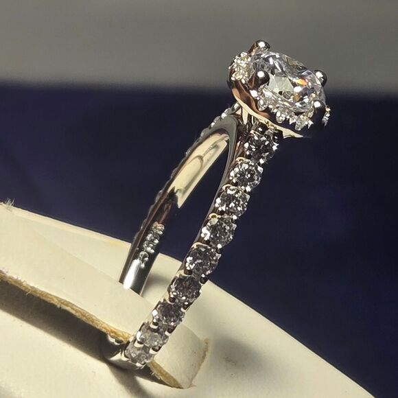 Romance Engagement Sterling Silver Ring Sz 6 - Picture 5 of 8